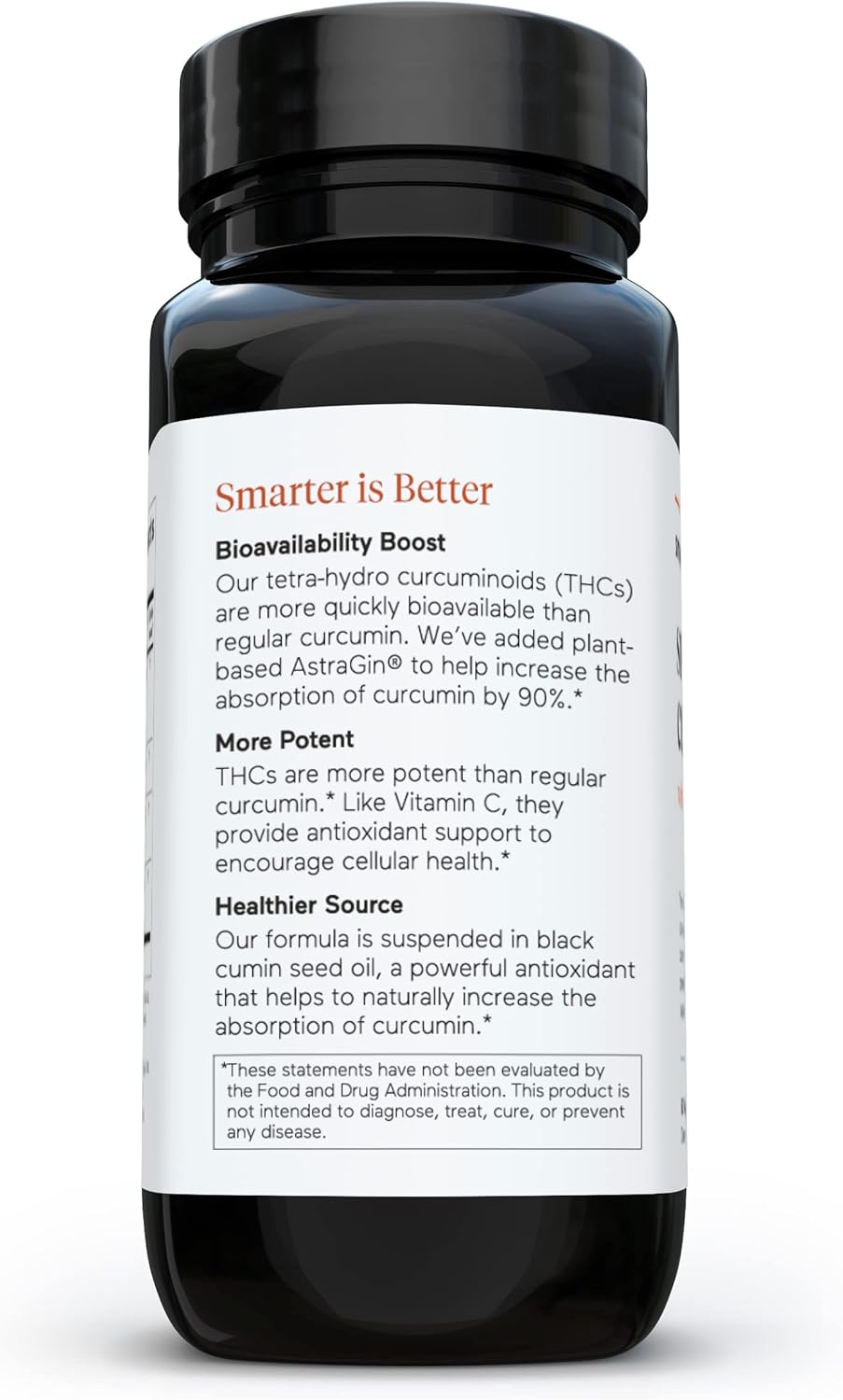 Smarter Nutrition Curcumin Softgels - Potent & Bioavailable, Standardized to 95% Tetrahydrocurcuminoids, with AstraGin, Black Cumin Seed Oil & Ginger - 60 Count (Pack of 3)