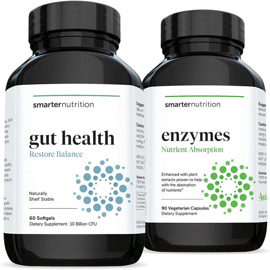 Smarter Nutrition Gut Health Probiotics & Enzymes for Digestive and Immune Support