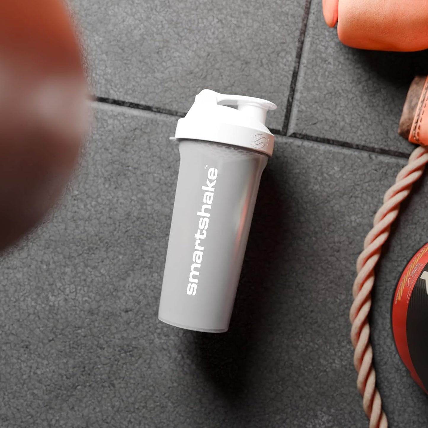 Smartshake Lite 4-Pack Protein Shaker Bottle Set - 800ml | 27oz - Leakproof Screw-on Lid - BPA Free - Mist Gray, Army Green, Black, Navy Blue