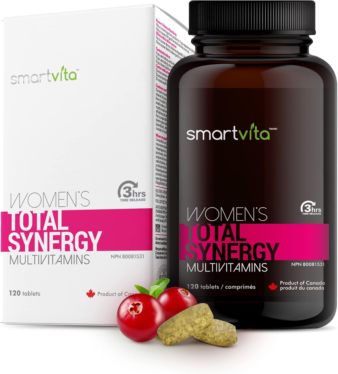 Smartvita Women's Multivitamins - Energy & Immune Booster, Wellness & Beauty Support for Hair, Skin, Nails - 120 Tablets