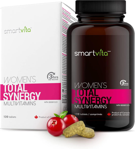 Smartvita Women's Multivitamins - Energy & Immune Booster, Wellness & Beauty Support for Hair, Skin, Nails - 120 Tablets