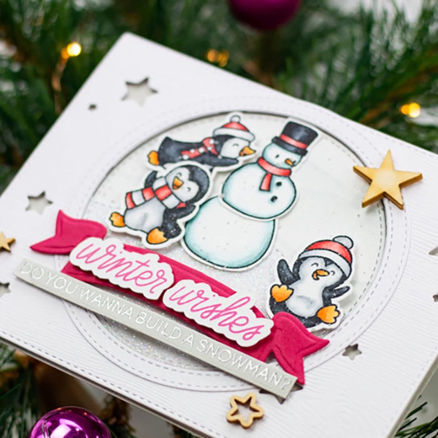 Snowman Building Stamps for Winter Crafting Fun