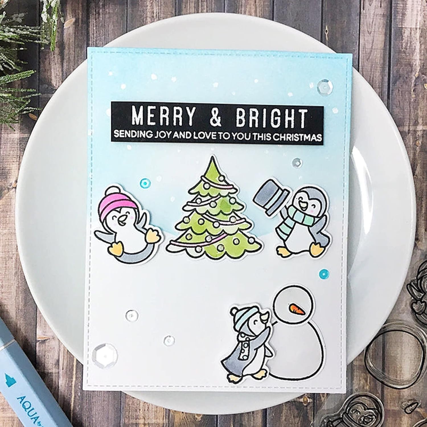 Snowman Building Stamps for Winter Crafting Fun