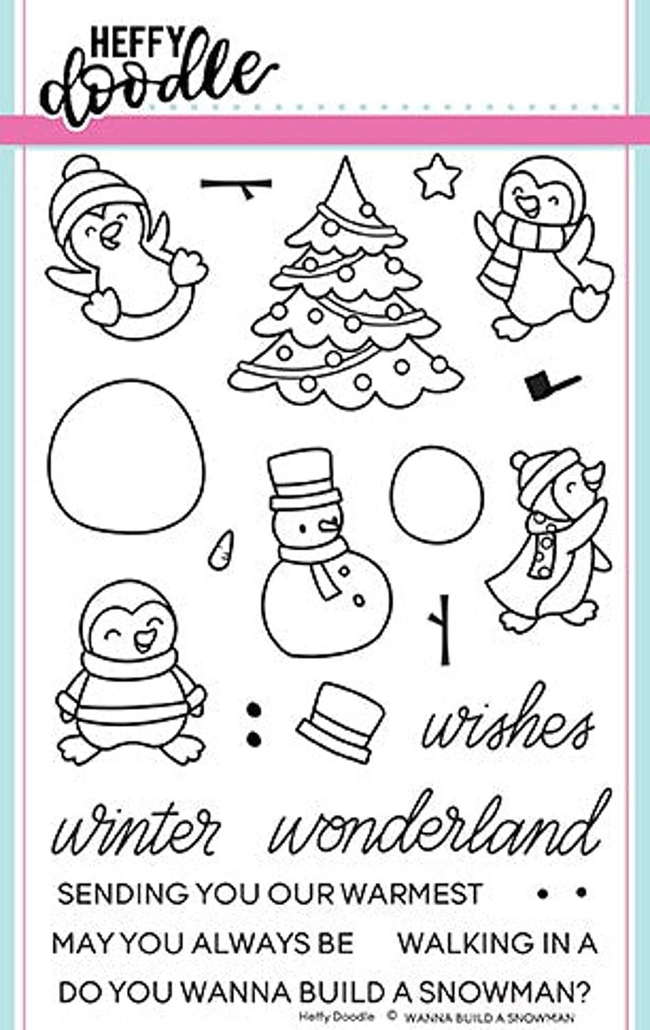 Snowman Building Stamps for Winter Crafting Fun
