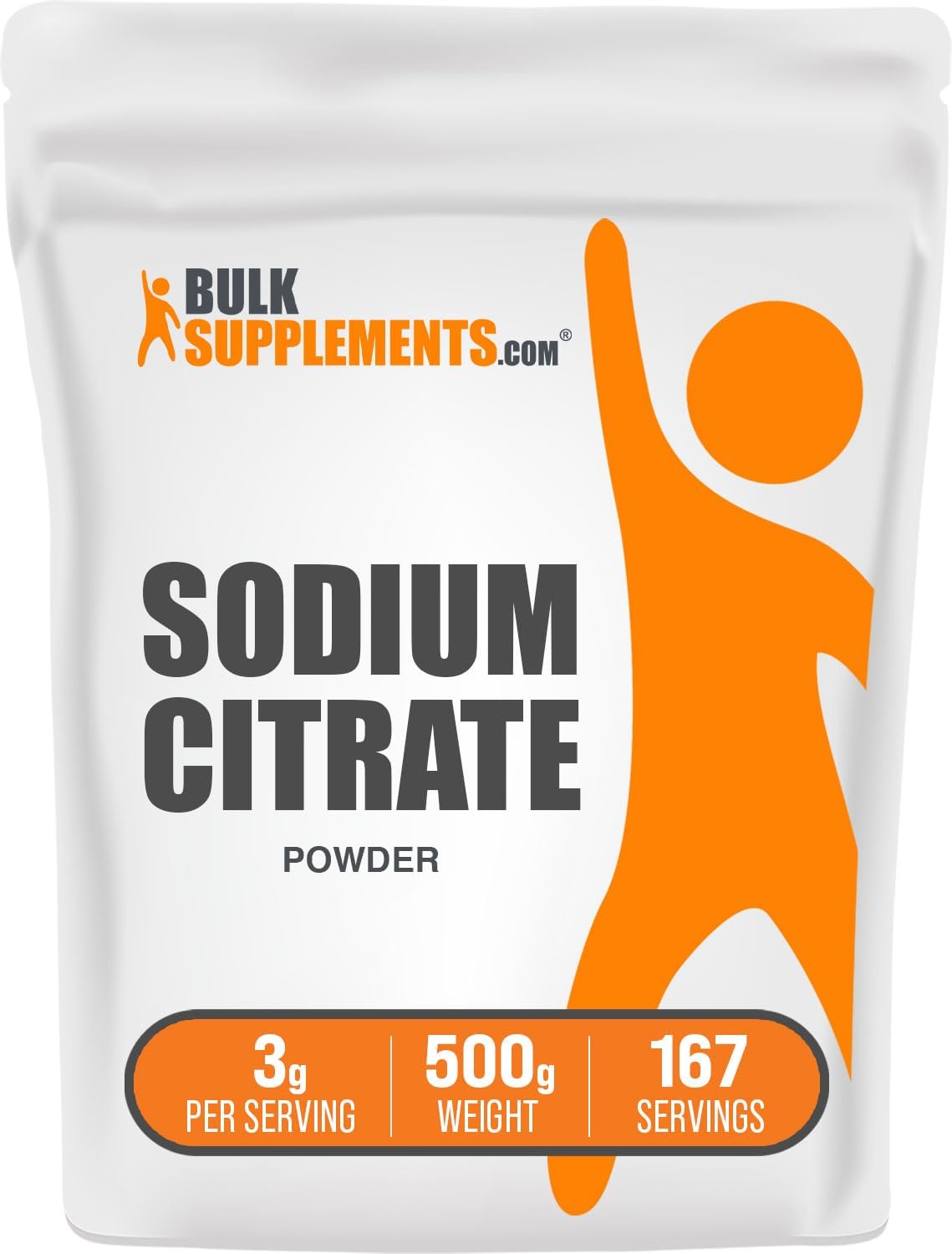 Sodium Citrate Powder - Food Grade Sodium Supplement for Emulsifying & Flavor Enhancement - Gluten Free, 500g (1.1 lbs)