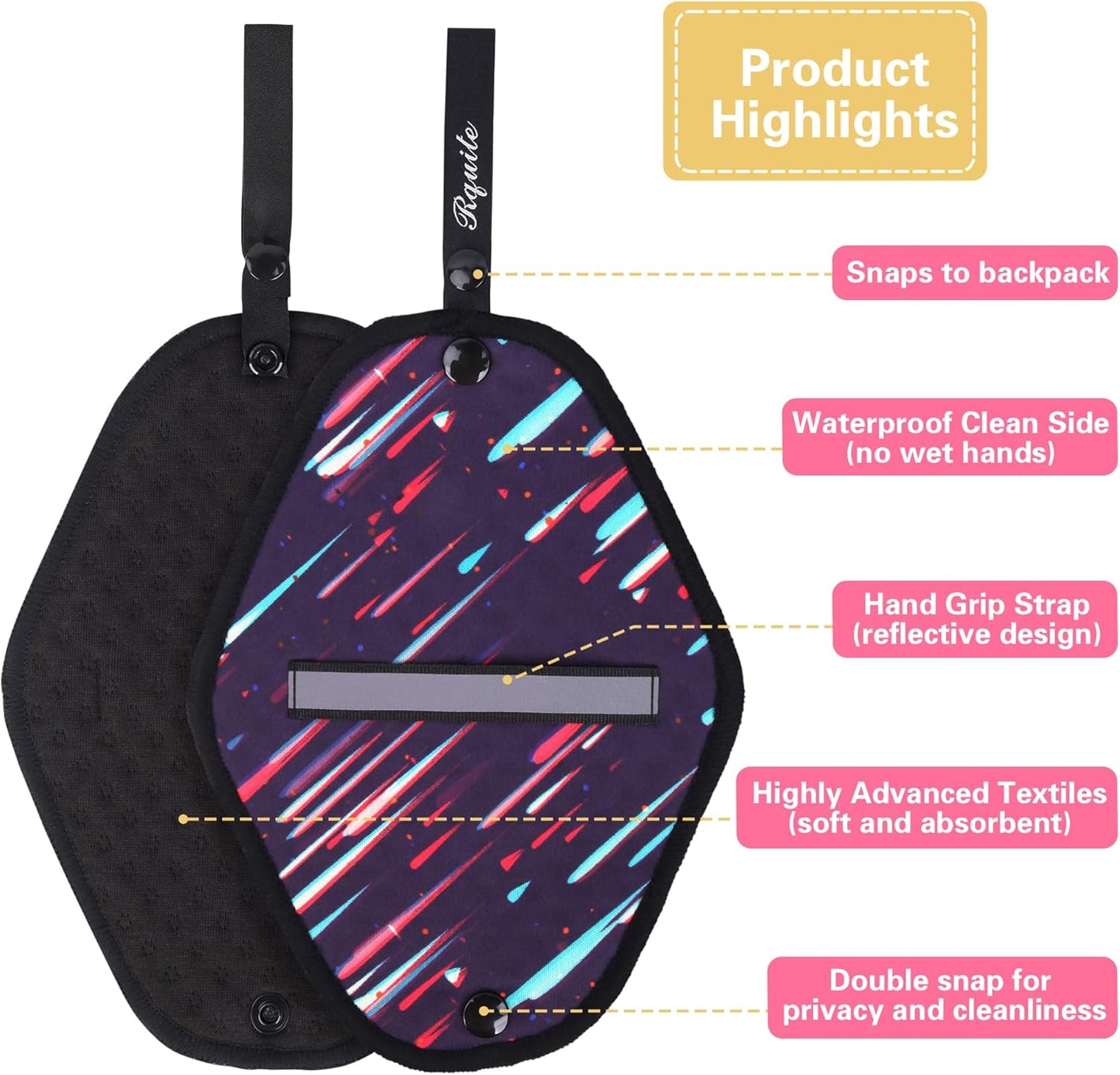 Soft & Absorbent Reusable Pee Cloth Set - Ideal for Women's Hiking & Camping Essentials - Washable Toilet Paper Alternative for Female Urination