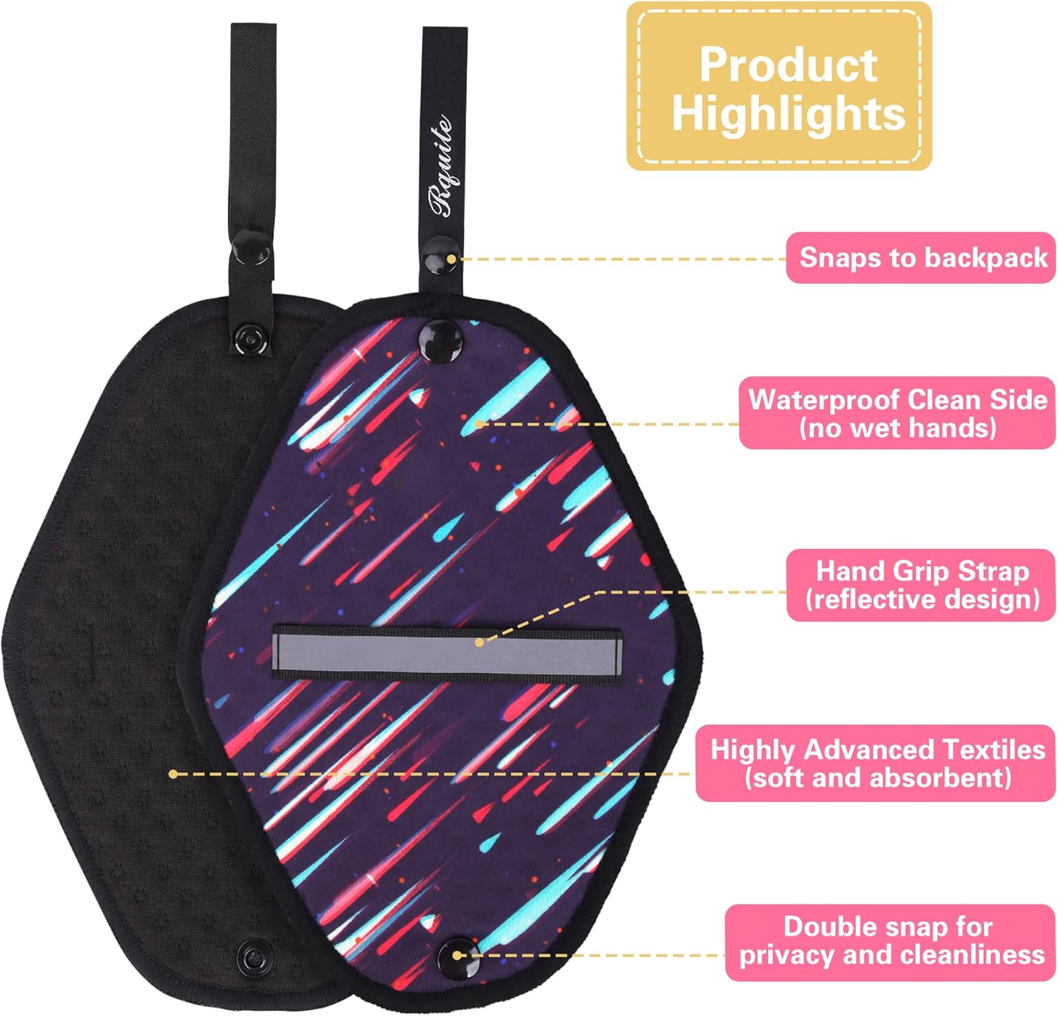 Soft & Absorbent Reusable Pee Cloth Set - Ideal for Women's Hiking & Camping Essentials - Washable Toilet Paper Alternative for Female Urination