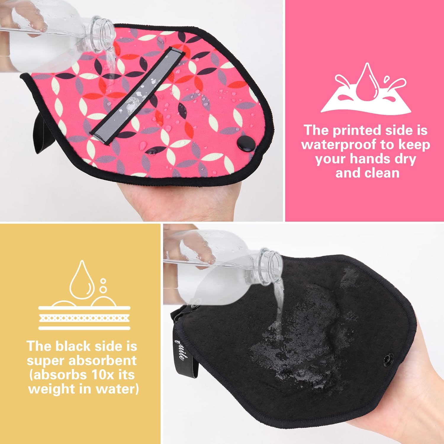 Soft & Absorbent Reusable Pee Cloth Set - Ideal for Women's Hiking & Camping Essentials - Washable Toilet Paper Alternative for Female Urination