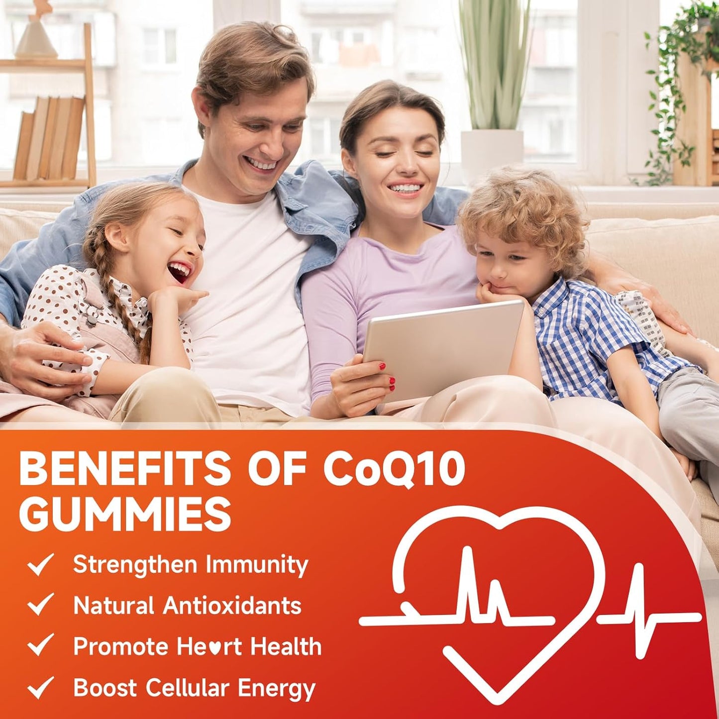 softbear CoQ10 Gummies 400mg Supplement with Omega-3, Magnesium, Vitamin B3, and Zinc - 120 Strawberry Flavored Gummies for Energy & Antioxidant Support