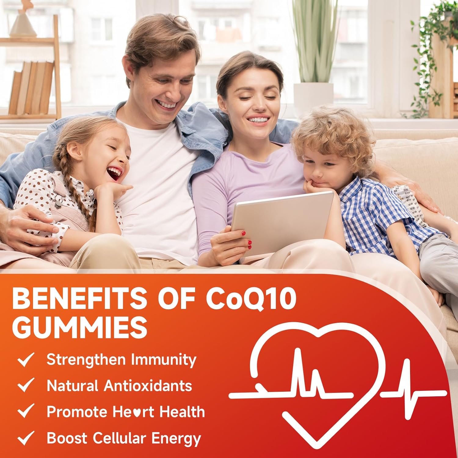 softbear CoQ10 Gummies 400mg Supplement with Omega-3, Magnesium, Vitamin B3, and Zinc - 120 Strawberry Flavored Gummies for Energy & Antioxidant Support