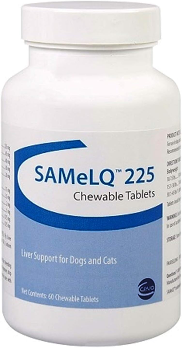Sogeval Labs S-Adenosyl-225 [SAMe] Supplement for Dogs and Cats, 60 Tablets to Support Vitality