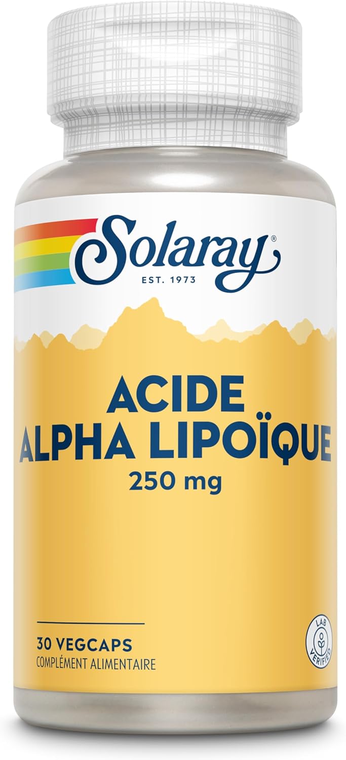Solaray Alpha Lipoic Acid 250mg - 60 VegCaps - Antioxidant Supplement for Energy - Non-GMO & Vegan Formula