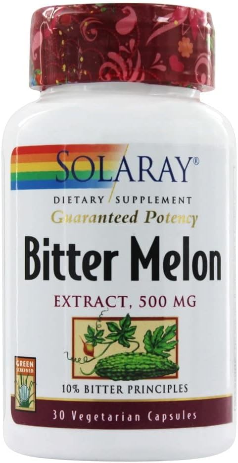 Solaray Bitter Melon Extract 500 mg - High Potency Formula - 30 Capsules