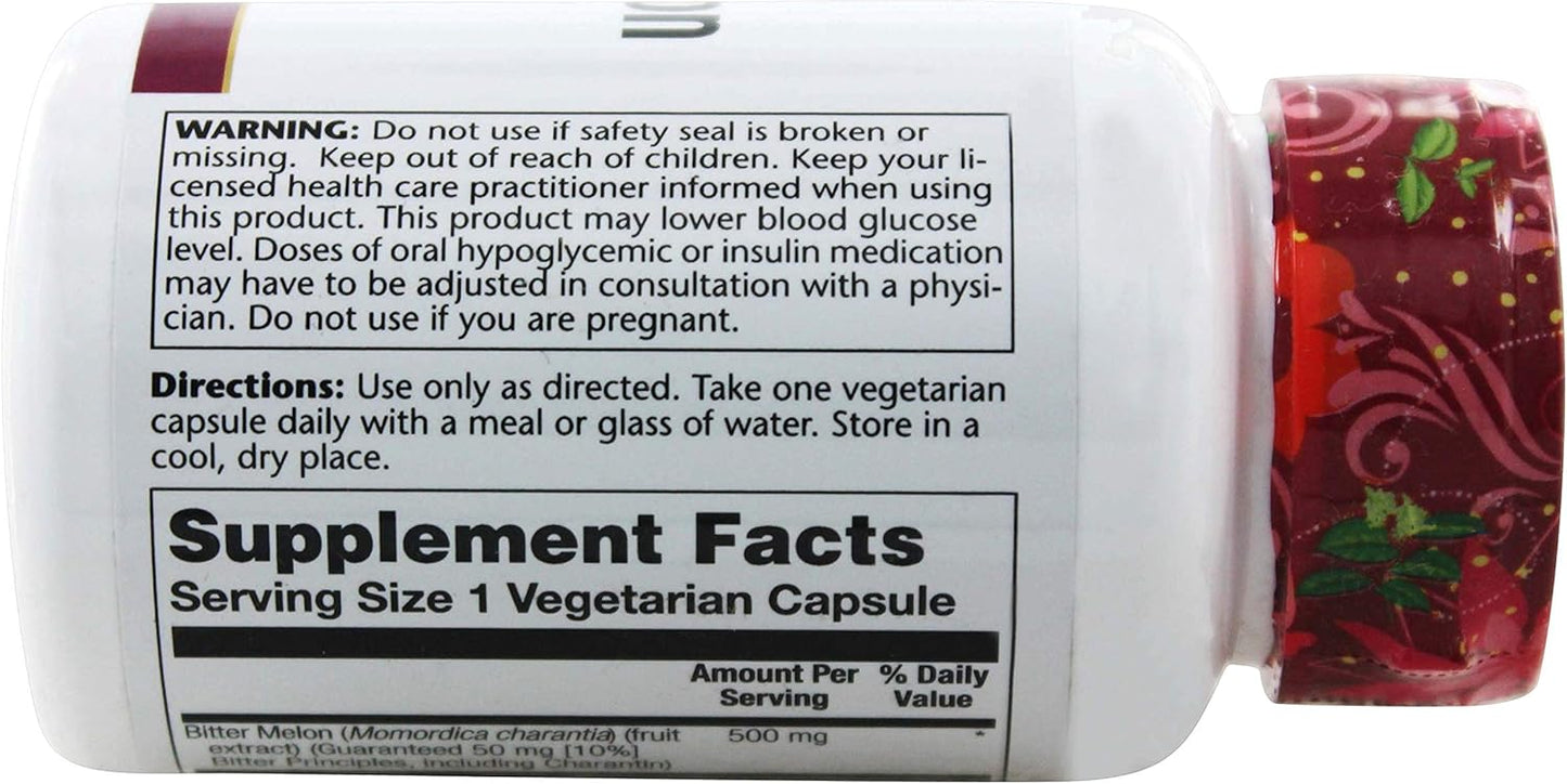 Solaray Bitter Melon Extract 500 mg - High Potency Formula - 30 Capsules