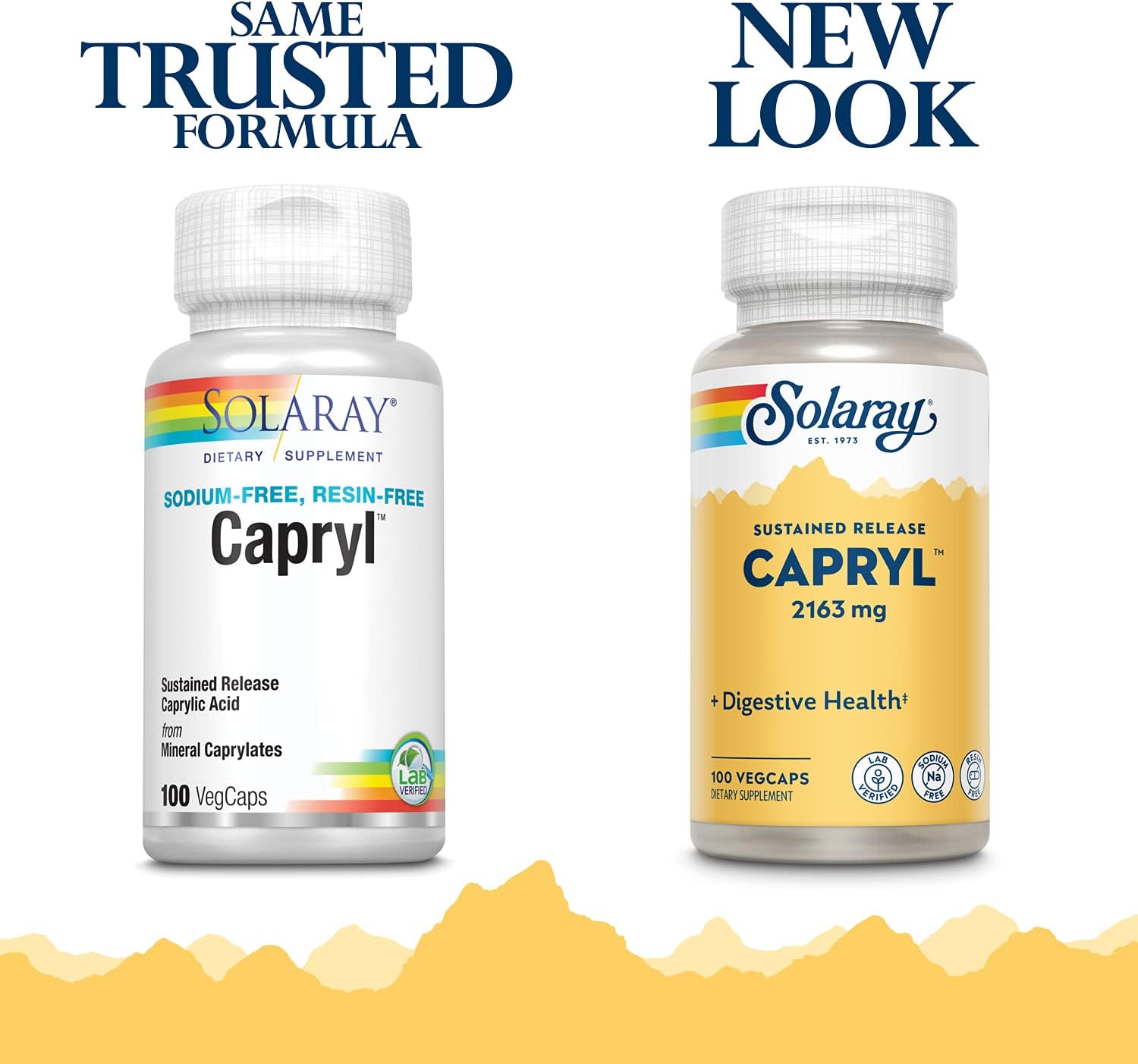 Solaray Capryl | Sustained Release Caprylic Acid for Healthy Gut | 100 VegCaps | Digestive Health Supplement