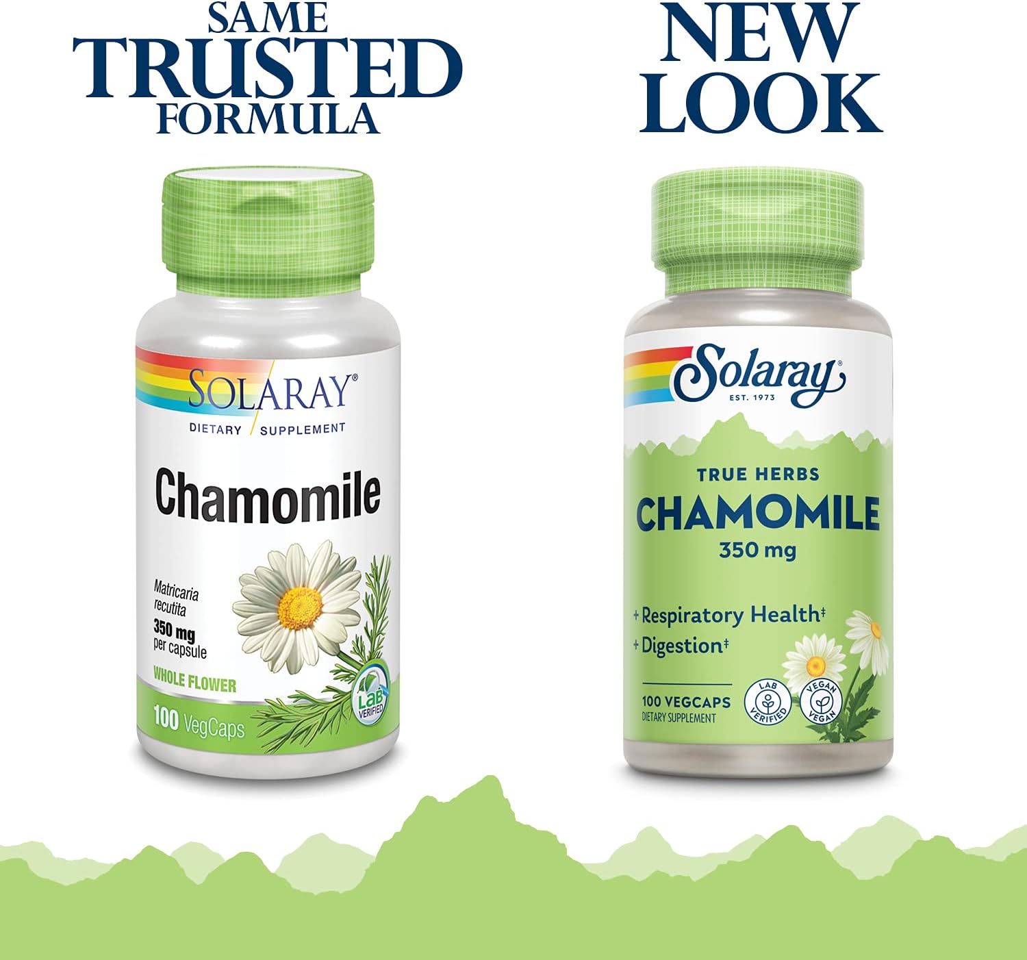 Solaray Chamomile VegCaps - Natural Support for Digestion, Respiratory Health, and Relaxation - 100 Servings