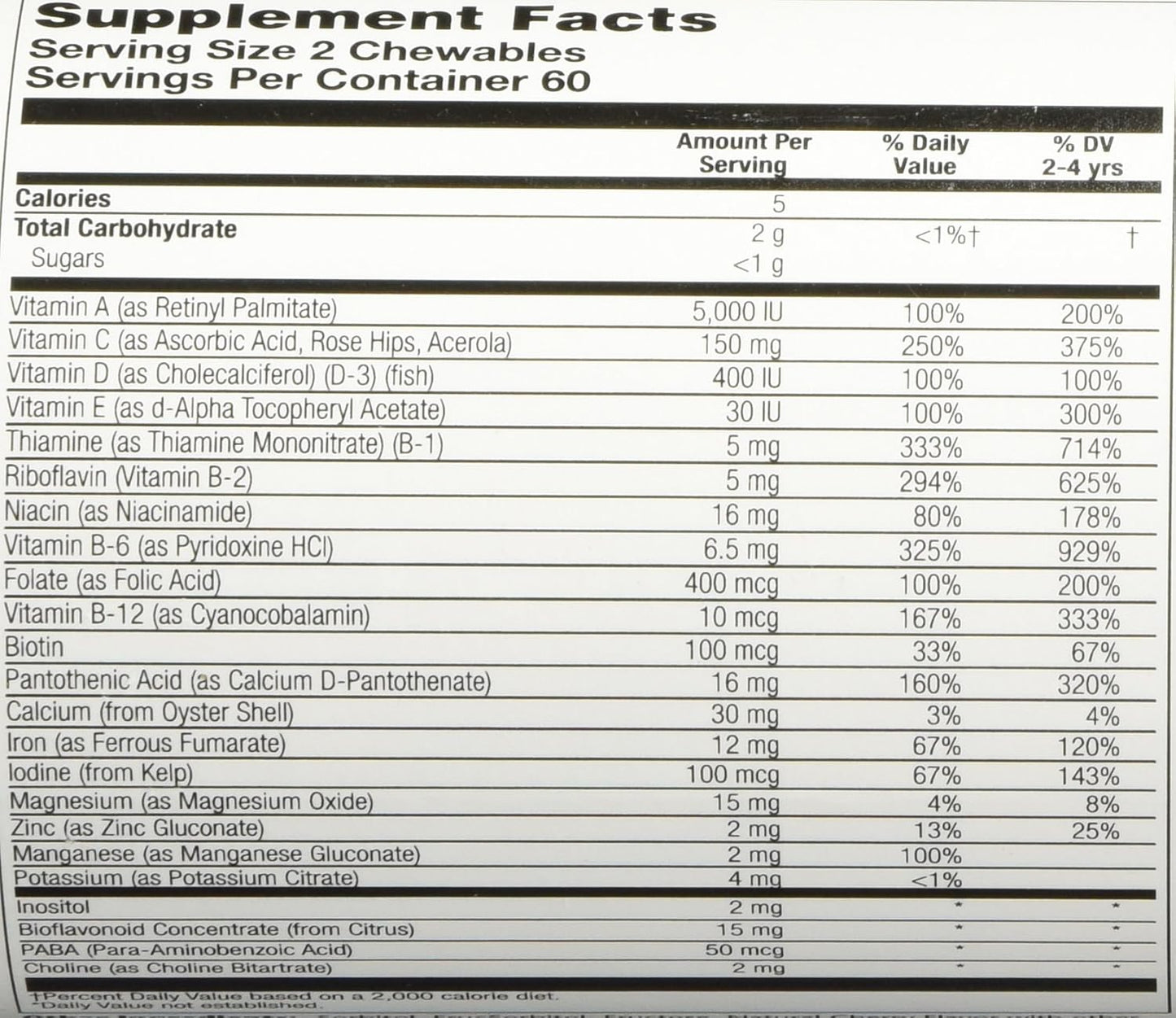 Solaray Children's Multi Chew Cherry Tablets - 120 Count Bottle for Daily Nutrition and Immune Support