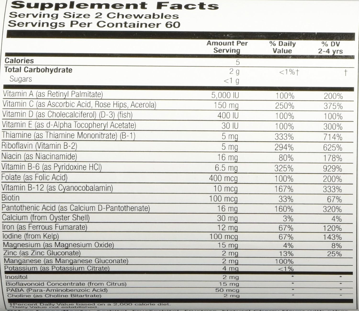 Solaray Children's Multi Chew Cherry Tablets - 120 Count Bottle for Daily Nutrition and Immune Support