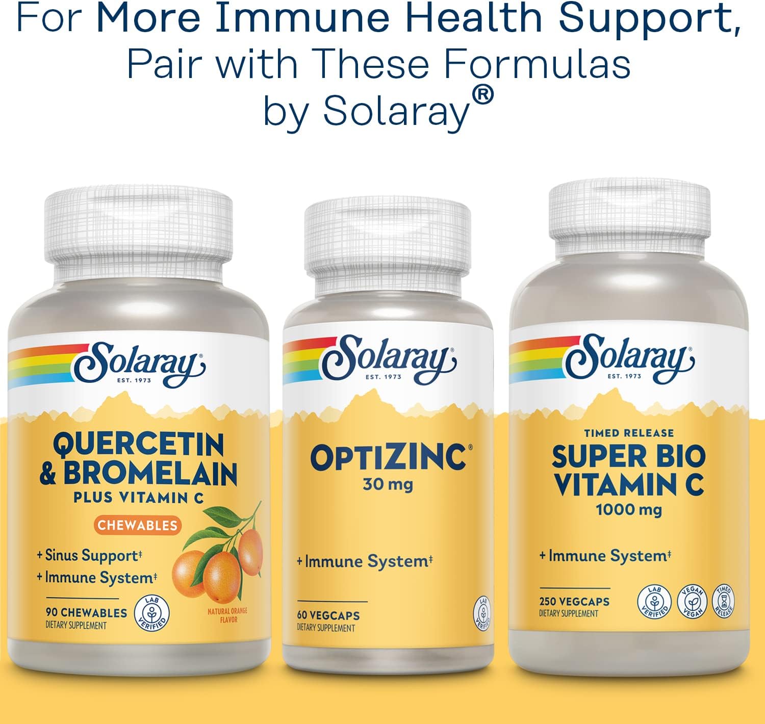 Solaray EMIQ Quercetin for Sinus, Respiratory & Immune Health, 30 VegCaps, Enhanced Absorption