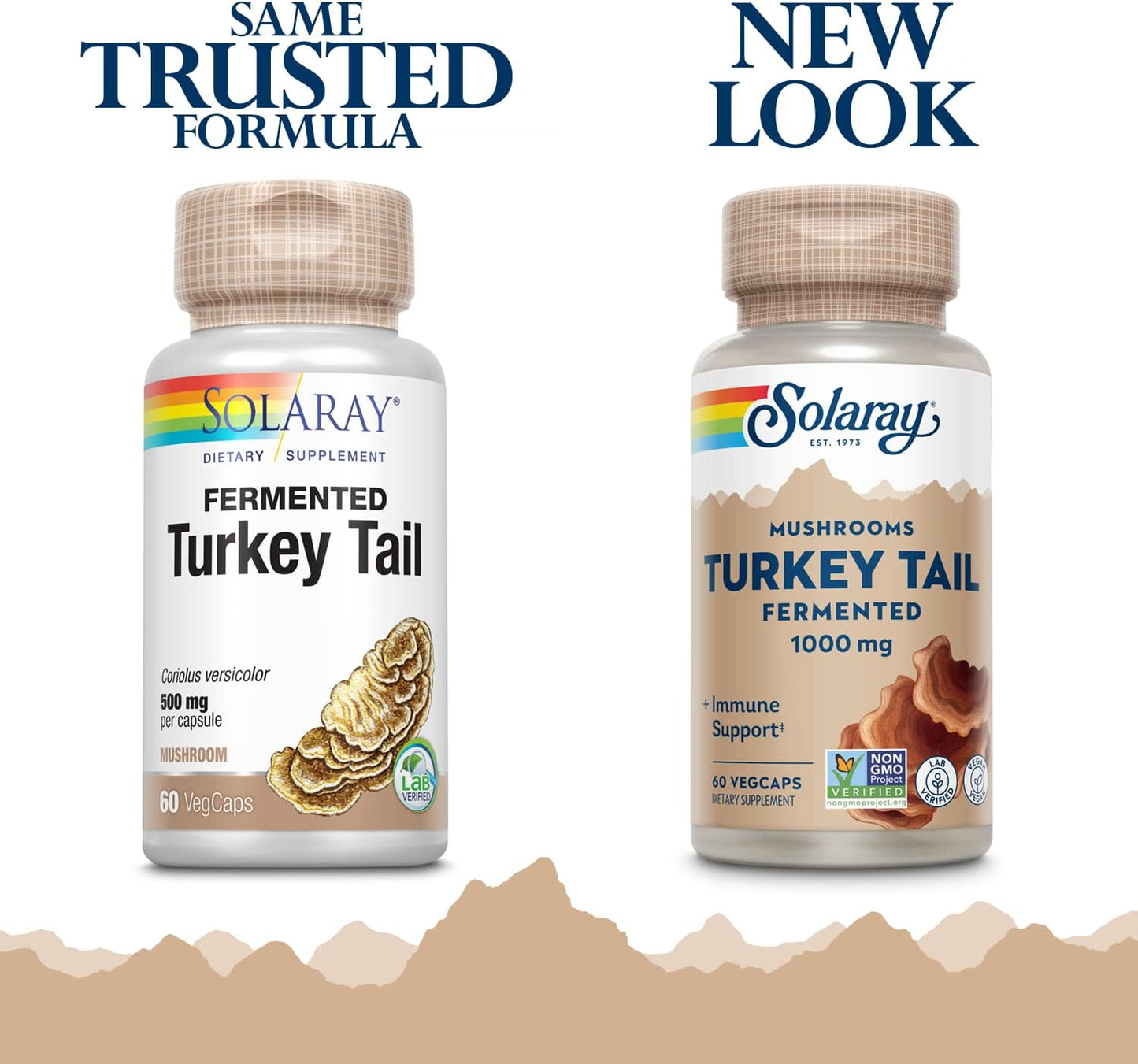 Solaray Fermented Turkey Tail Mushroom Capsules - 500mg, 60 Count | Immune Support Supplement
