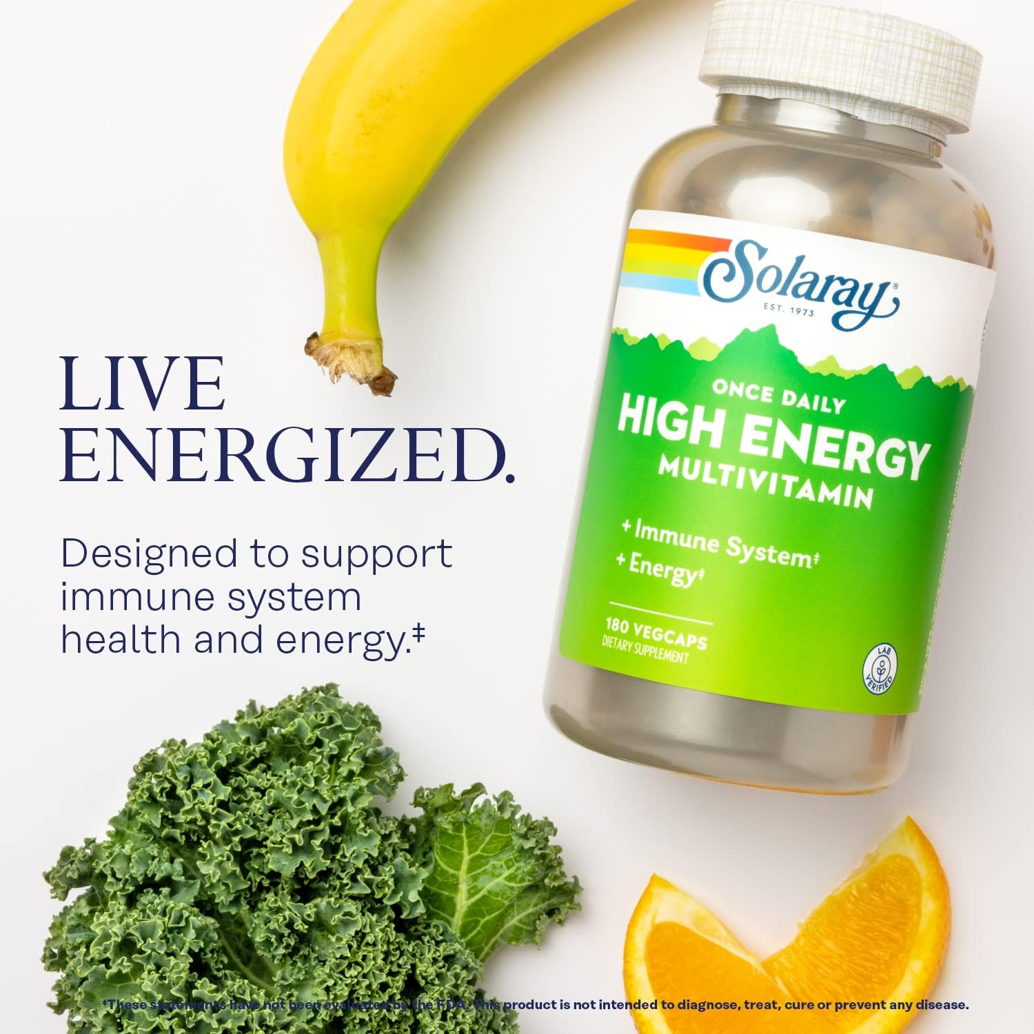 Solaray High Energy Multiple & QBC Plex Bundle for Energy, Respiratory, and Immune Support | 180, 150ct