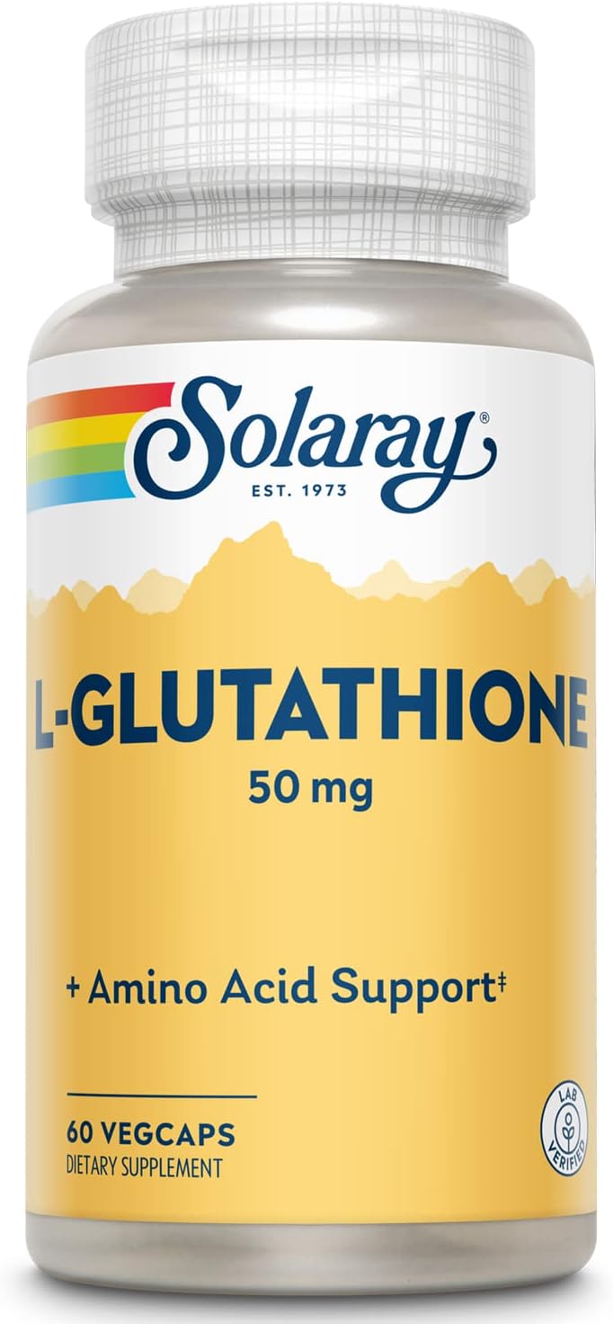 Solaray L-Glutathione Vegetarian Capsules - 50mg, 60 Count Bottle