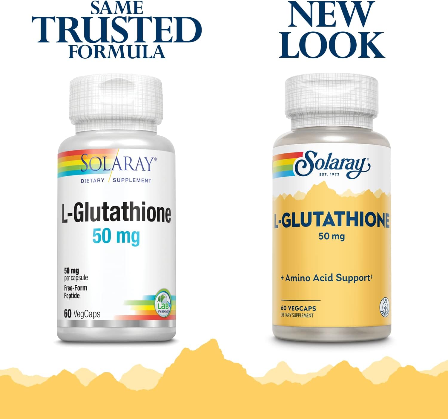Solaray L-Glutathione Vegetarian Capsules - 50mg, 60 Count Bottle