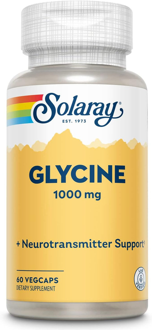 Solaray L-Glycine Capsules - 60 Count, Vegetarian Formula