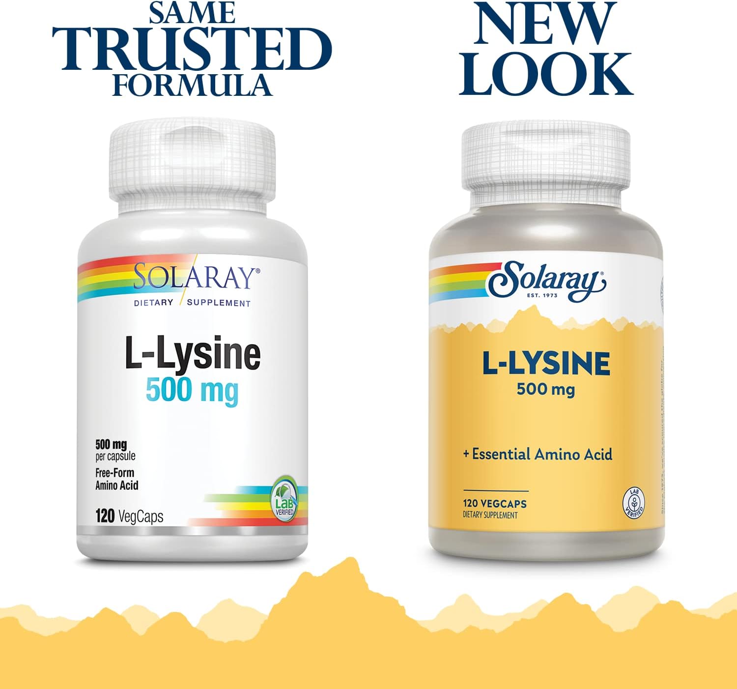Solaray L-Lysine 500mg VegCaps for Cognitive, Immune, GI Health, Bone, Joint, Skin Support - Amino Acid Supplement