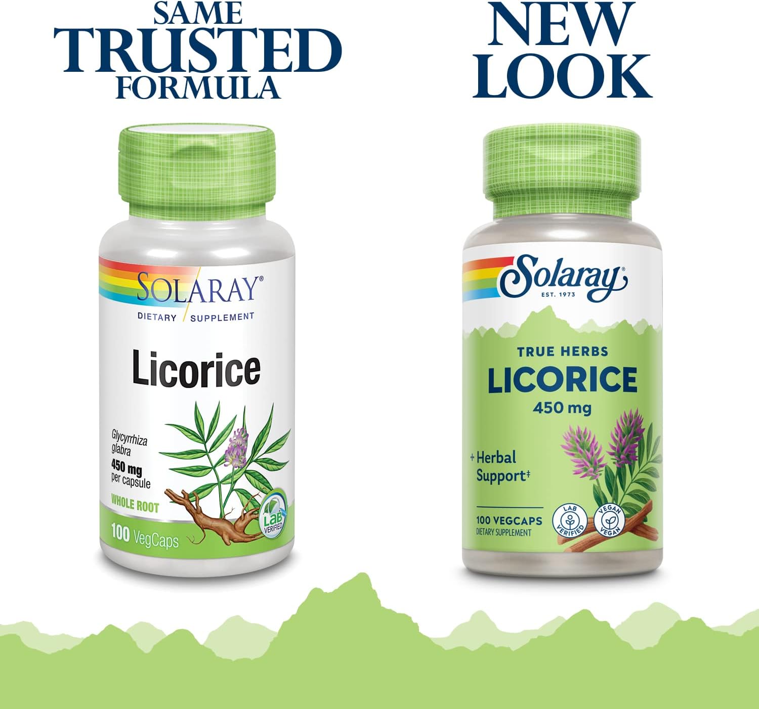 Solaray Licorice Root 450mg Capsules - Digestive, Liver & Menopausal Support - Non-GMO Vegan Supplement