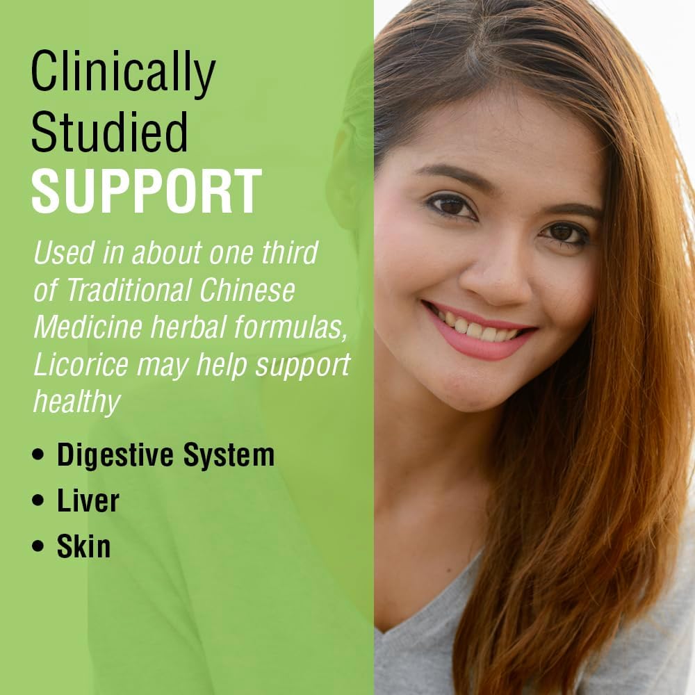 Solaray Licorice Root 450mg Capsules - Digestive, Liver & Menopausal Support - Non-GMO Vegan Supplement