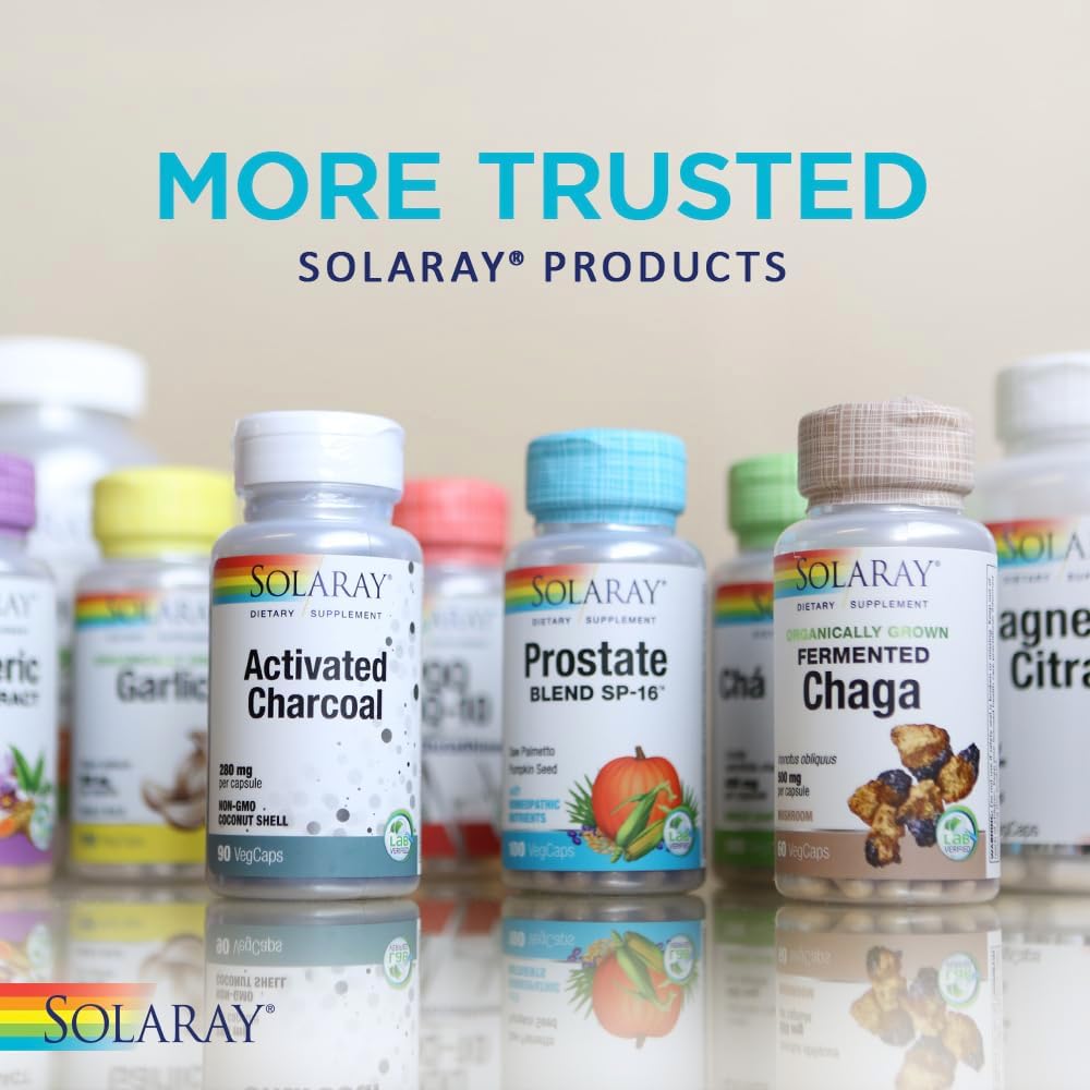 Solaray Lobelia Aerial 50mg VegCaps - Respiratory & Bronchial Function Support with Ginger Root - Non-GMO & Vegan Formula