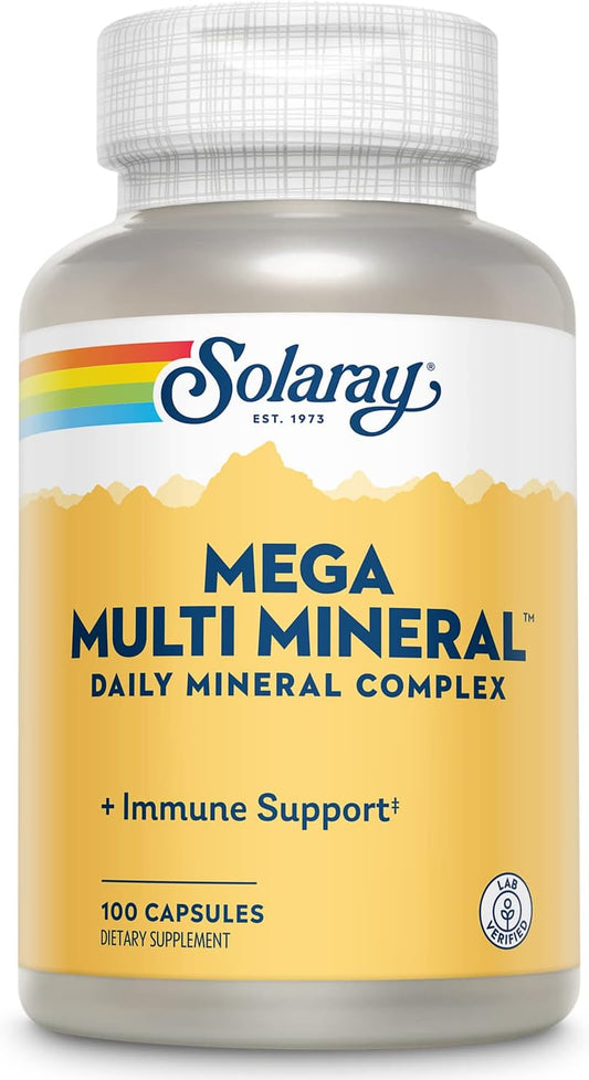 Solaray Mega Multi Mineral Supplement - 100 Capsules (25 Servings)