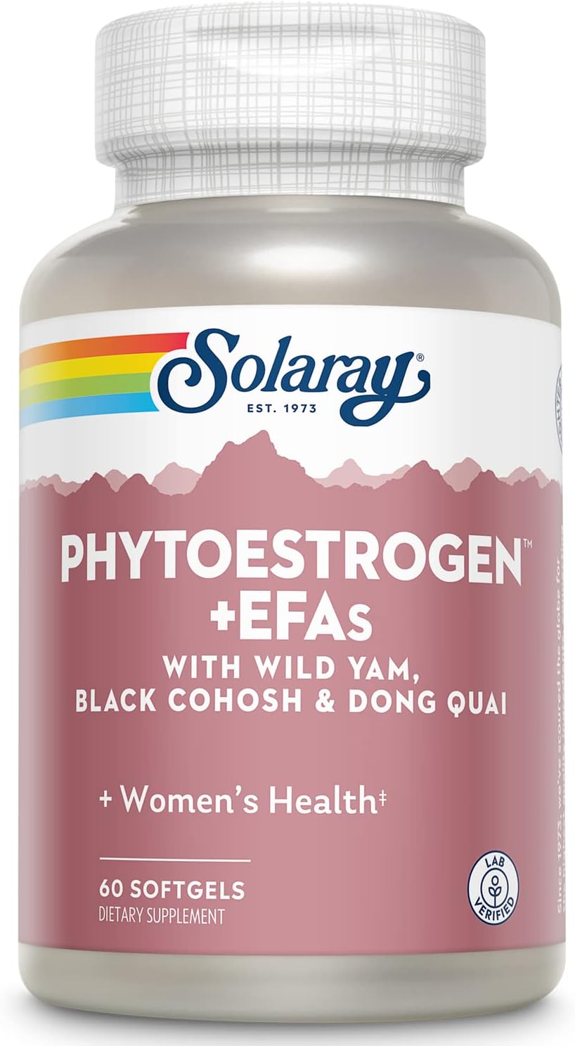 Solaray Menopause Support Supplement with Wild Yam, Black Cohosh, Evening Primrose & Borage - 60ct, 30 Servings