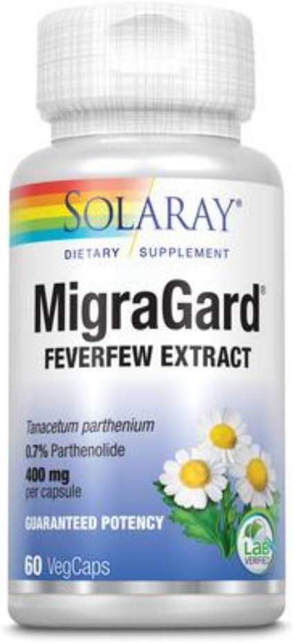 Solaray MigraGard 350mg Vegetarian Capsules - 60 Count Bottle