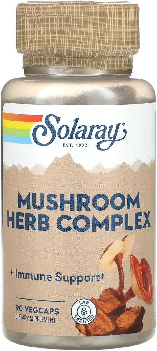 Solaray Mushroom Complete - 90 Vegetarian Capsules with 8 Varieties of Mushrooms