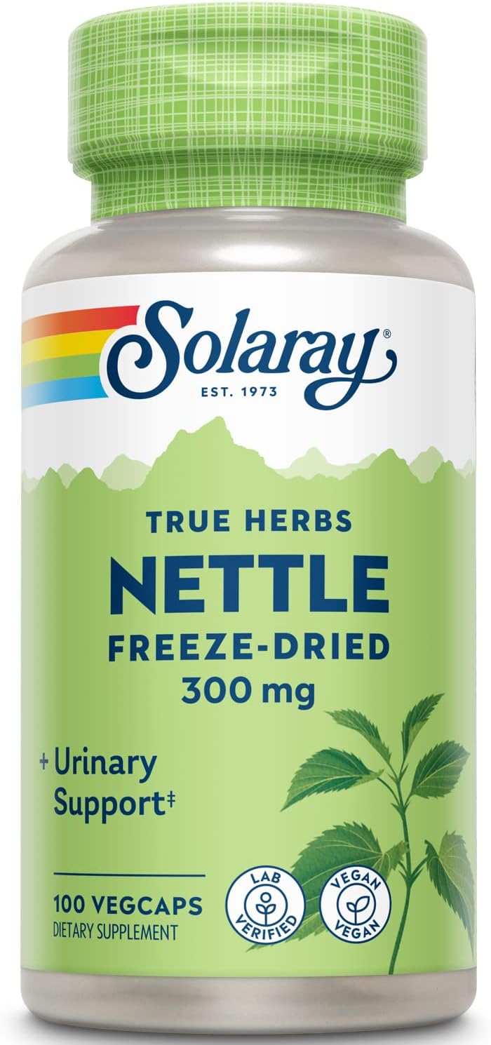 Solaray Nettle Leaf Freeze Dried Capsules 300mg - 100 Count Bottle