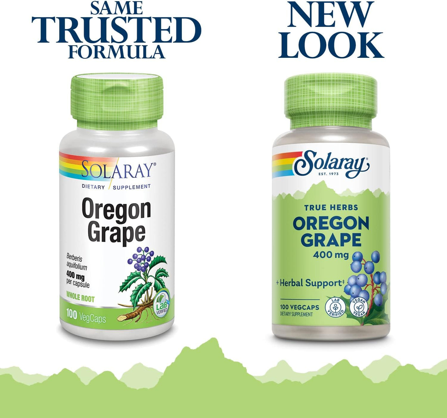 Solaray Oregon Grape Root Capsules - Natural 400mg Herbal Supplement - 100 Capsules