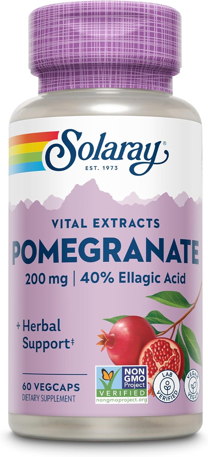 Solaray Pomegranate Extract Capsules - 200mg, 60 Count | Antioxidant Supplement
