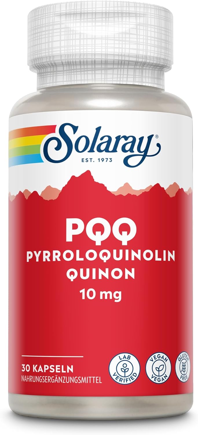 Solaray PQQ 10mg Supplement for Cellular, Heart & Cognitive Support - 30 VegCaps