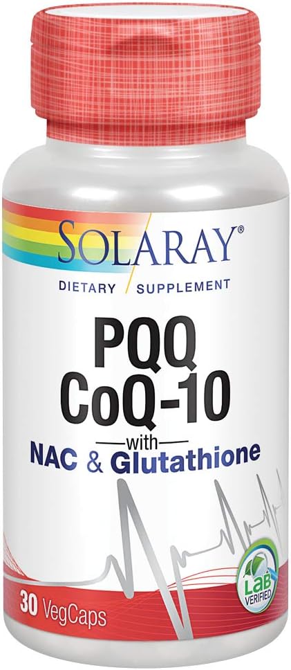 Solaray PQQ CoQ10 Capsules for Heart Health - 30 Count - BoostGo Australia