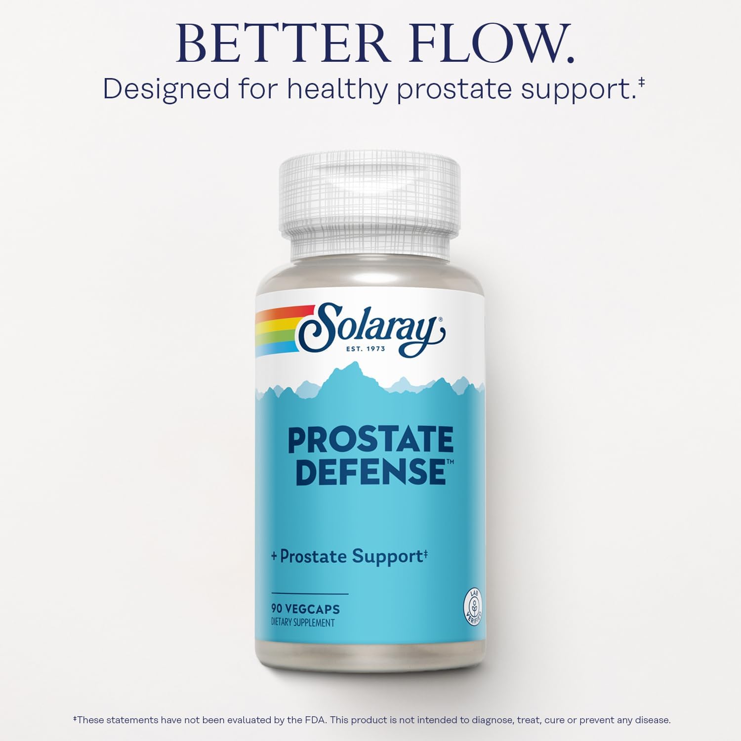 SOLARAY Prostate Defense Vegetarian Capsules - 90 Count Bottle