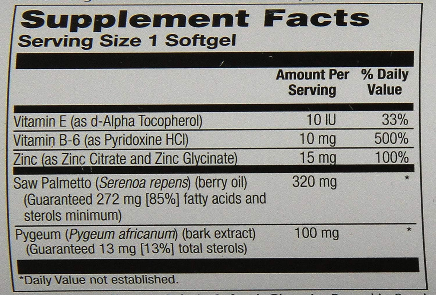 Solaray Saw Palmetto and Pygeum Softgel - Daily Supplement for Prostate Health - 60 Count