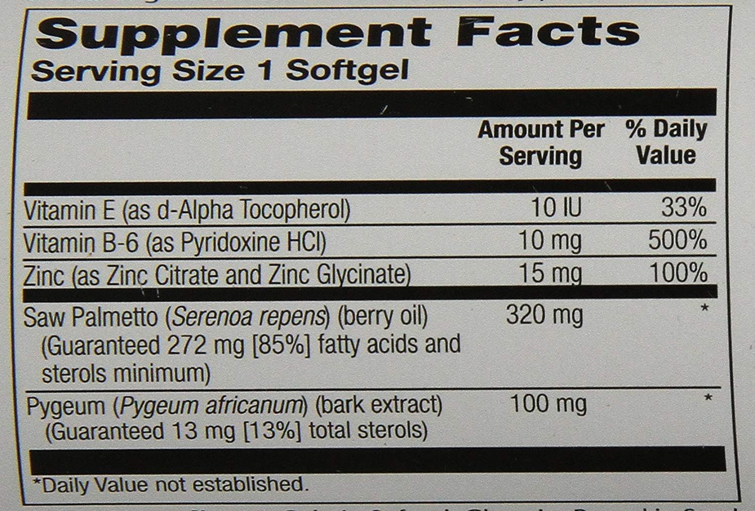 Solaray Saw Palmetto and Pygeum Softgel - Daily Supplement for Prostate Health - 60 Count