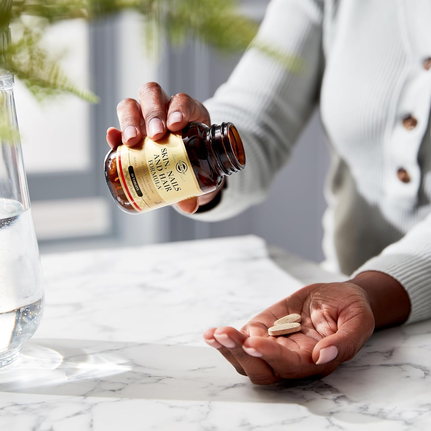 Solgar Advanced MSM Formula for Skin, Nails & Hair - Supports Collagen Health with Zinc, Vitamin C & Copper - 60 Tablets, Vegan & Non-GMO