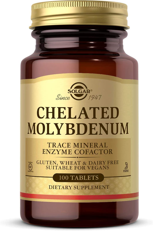 Solgar Chelated Molybdenum Supplement Tablets - 100 Count