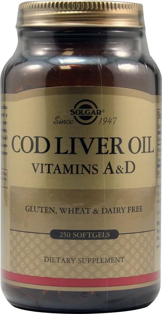Solgar Cod Liver Oil Softgels with Vitamin A & D - Pack of 500