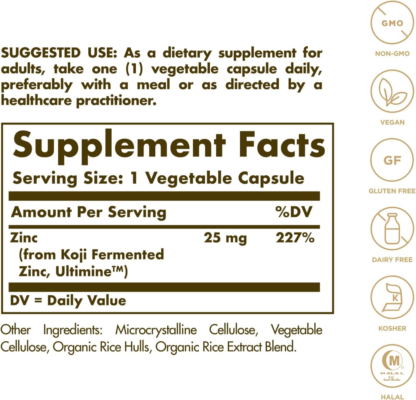 Solgar Earth Source Food Fermented Koji Zinc Capsules - Immune & Skin Health Support - Non-GMO, Vegan, Gluten-Free, Kosher - 60 Servings - BoostGo Australia