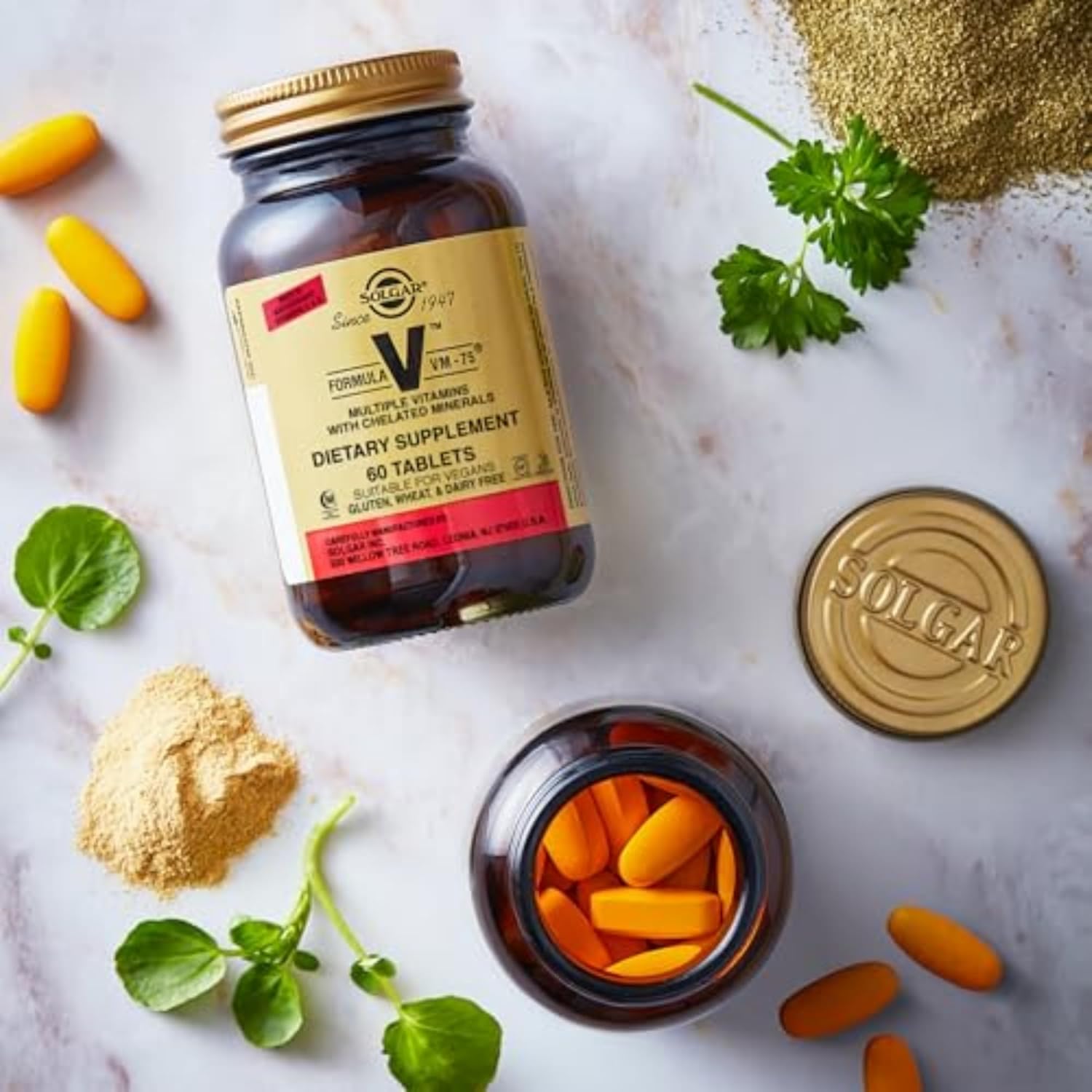 Solgar Formula VM-75 Multivitamin Tablets with Chelated Minerals - Vegan, Gluten-Free, Dairy-Free, Kosher - 90 Servings