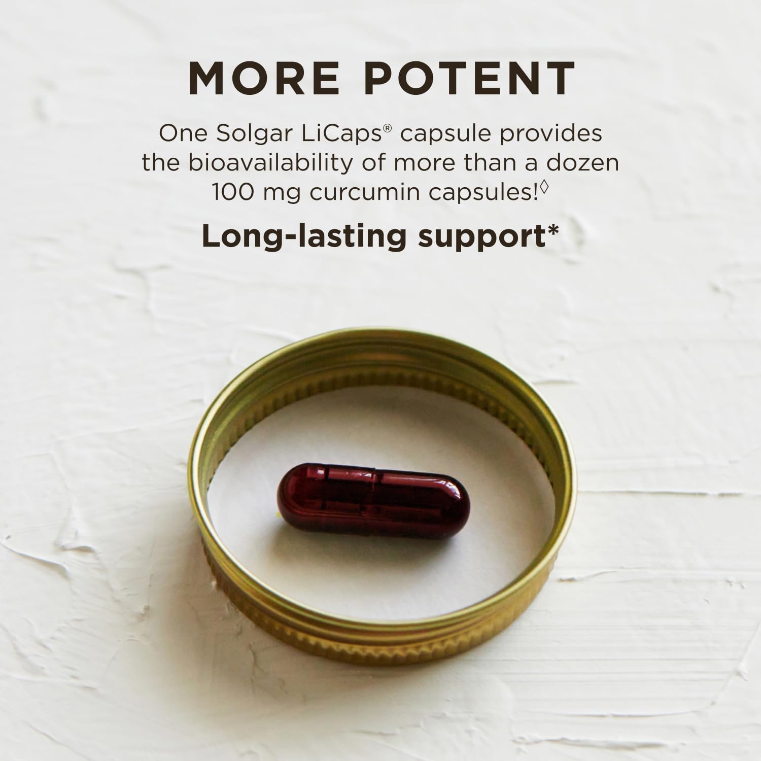 Solgar Full Spectrum Curcumin 105 LiCaps - Enhanced Absorption for Brain, Joint, and Immune Health - Vegan, Gluten-Free, Non-GMO, Dairy-Free - 105 Servings